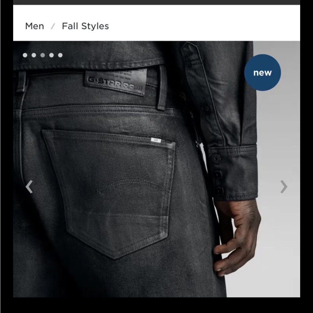 G Star Raw Coated Denim 3301 Slim